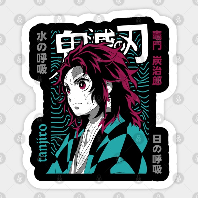 Kamado Tanjiro - Kimetsu no Yaiba Sticker by Otaku Vibes